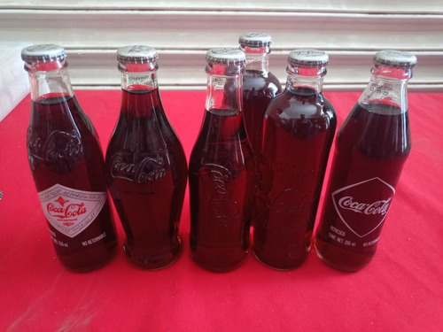 Pack 6 Botellas Coca Cola 80 Años En México (Usado)