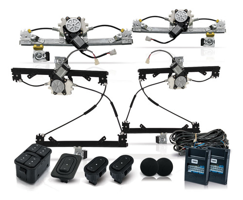 Kit Vidro Eletrico Agile 4 Portas Completo Inteligente