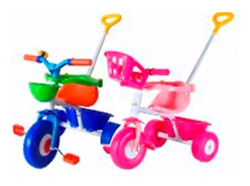 Triciclo Rondi Con Empuje Blue Pink Metal Babymovil