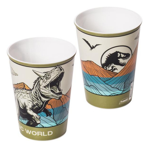 Copo 320 Ml Jurassic World Plástico Plasútil