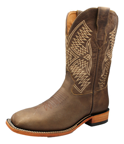 Bota Country Masculina Goyazes Dallas Tabaco Bico Quadrado 