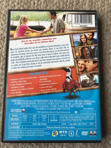 Pelicula Dvd Como Si Fuera La Primera Vez Adam Sandler (Usado)