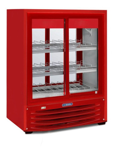 Refrigerador Metalfrio Vb32 R - Abertura Dos 2 Lados - 220v Cor Vermelha