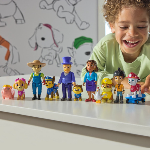 Conjunto de bonecos Paw Patrol Skye, Farmer Yumi e Piggy