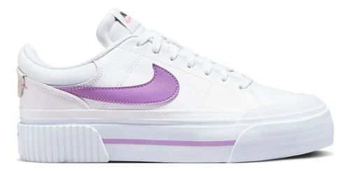 Zapatillas Nike Court Legacy Lift - Blanco Y Lila - Eur 37.5