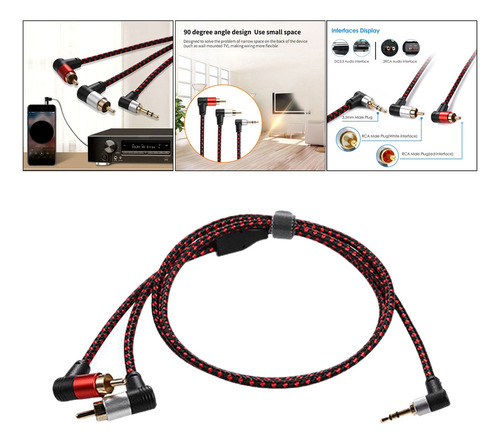3.5 A Rca Audio Para Teleférico Rca En Ángulo 1 Metro