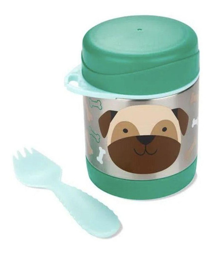 Imagem 2 de 2 de Skip Hop Pote Térmico Com Talher Zoo Cachorro Pug