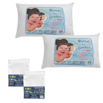 Comprar 2 Travesseiros Baby Infantil 30x45 Com 2 Capas Impermeável