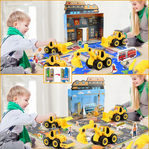 Coche De Juguete Con Pista De Rompecabezas 3d Para Niños