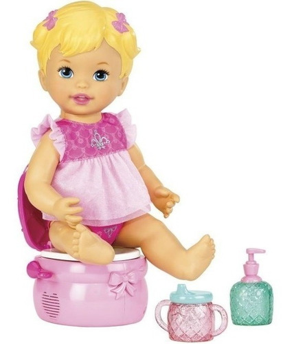 Muñeca Little Mommy Aprende Ir Baño Set Bebé Hace Popo
