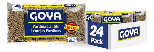 Goya Foods Pardina Lentejas, Secas, 16 Onzas (paquete De 24)