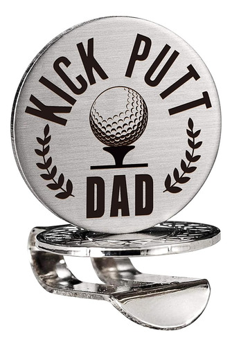 Almacén No.9 Kick Putt Dad Golf Ball Marker Con Clip Magnéti