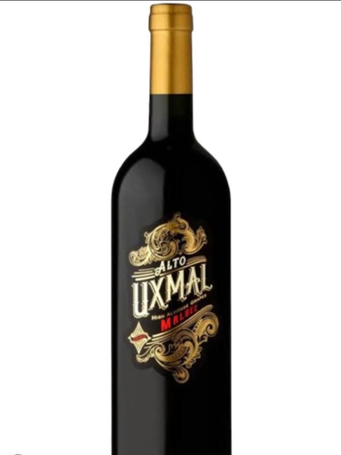 Pack Vino Tinto Alto Uxmal X750cc En Caja De 2 Unidades 