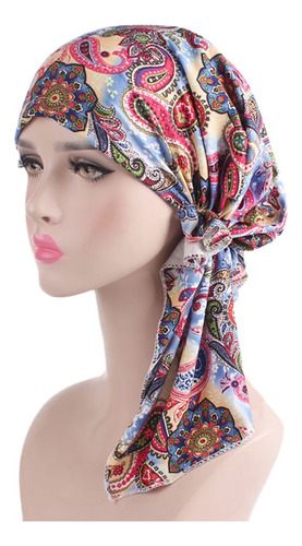 Gorro De Cola Larga Con Estampado De Turbante Elástico Musul