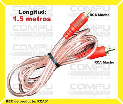 Cable Rca 1x1 1.5 Mts Macho-macho Ref: Rca01 Computoys Sas
