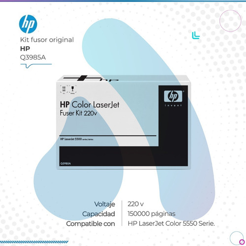 Imagen 2 de 10 de Kit Fusor Hp Q3985a Hp Laserjet Color 5500 5550 Original