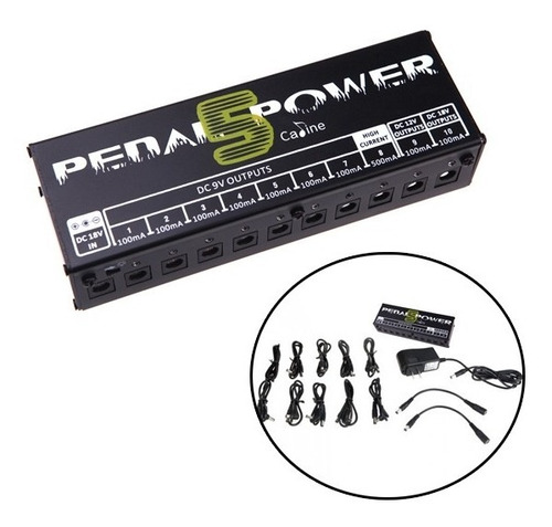 Set De Pedais  Guitarra Fonte 10 Pedais Caline Cp 05 Oferta!