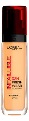 Base de maquillaje líquida L'Oréal Paris Infaillible 32H Fresh Wear Infaillible 32H Fresh Wear tono 140 beige dore - 30mL 106g