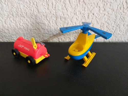 Fisher Price Little People Helicoptero Y Camion De Gasolina