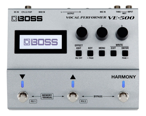 Pedal de efeito Boss Vocal Effects Performer VE-500  prateado