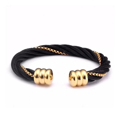 Pulseira Masculina Executiva Folheada Ouro Tamanho Ajustavel