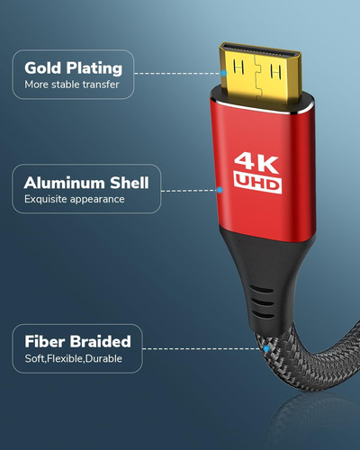 4k Usb C A Mini Cable Hdmi 10 Pies, Admite Cable Hdmi C A