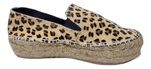 Zapatillas Panchas Prune Leopardo Cuero Animal Print