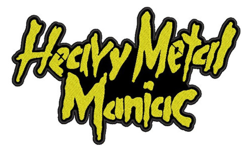 Patch Bordado Termocolante-banda-rock-heavy Metal Maniac Amarelo Lisa