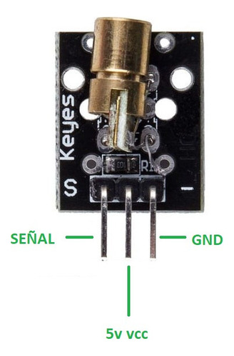 . 10 Piezas De Sensor Láser Módulo Ky-008 Arduino Raspberry