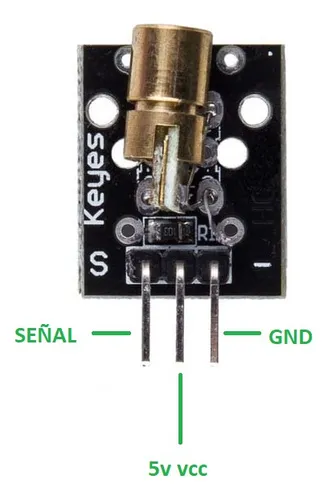 . 10 Piezas De Sensor Láser Módulo Ky-008 Arduino Raspberry