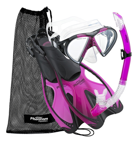 Set De Snorkel Para Adultos, De La Marca Phantom Aquatics