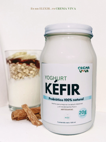 Kéfir Crema Viva 2 Packs + Regalo Contenedor Para Yoghurt