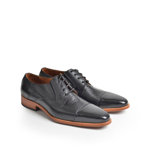 Zapatos De Vestir De Hombre Cuero Negro Homero - Ferraro -