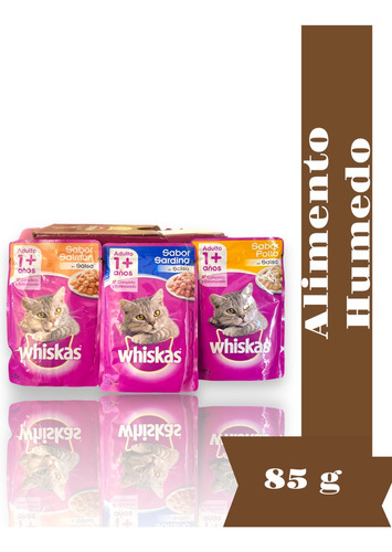 Sobres Whiskas Pouch 85g Gato Adulto Salmón