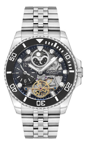 Reloj Quantum Hombre Aceroidable Color Plateado Qmg1061.350
