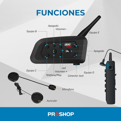 Kit 2 Intercomunicadores Moto Cascos Inalambricos Bluetooth!