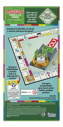 Juego De Mesa G0720 Monopoly Expansión Todo A La Venta Hasbro