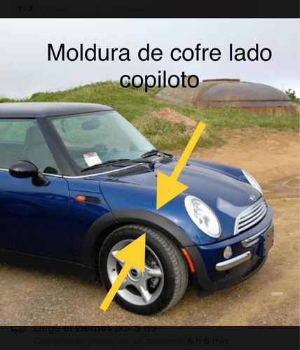 Moldura Mini Cooper Cofre Lado Derech O Izquierdo 02-06  1pz