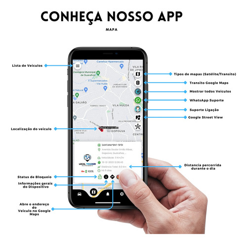 Rastreador Veicular 4g Gps Com App/site E Chip M2m