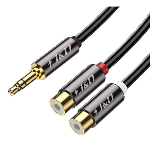 J&d 3.5mm A 2 Rca Cable, Gold Plated Copper Shell Heavy Dut