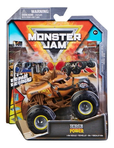 Vehículo Monster Jam Horse Power Serie 23 1:64 Metal E. Full Color Marrón