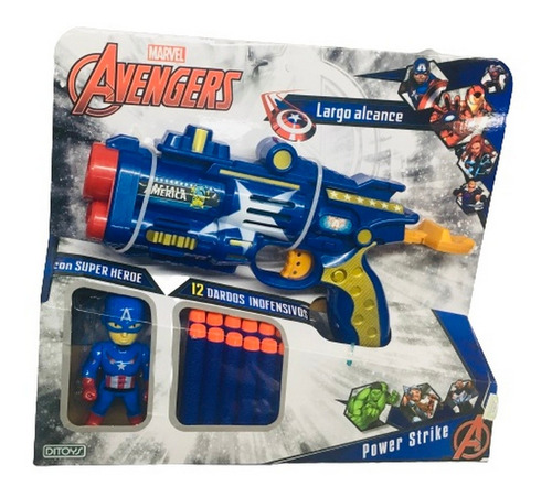 Pistola Avengers Lanza Dardos Con Figura Ar1 2424 Ellobo