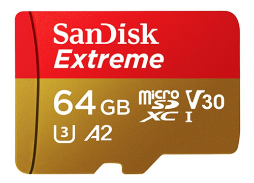 Memória Micro Sd Sandisk 64gb Extreme U3 C10 A2 V30 4k