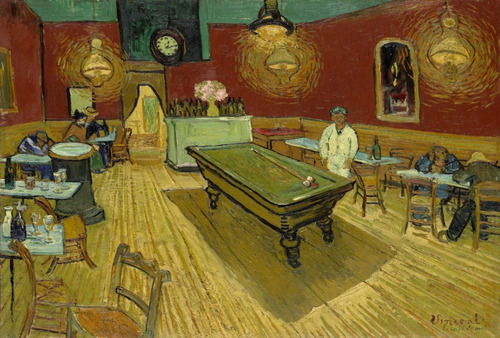 Mesa Sinuca Bar Restaurante Reprodução Van Gogh Grande Tela