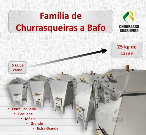 Churrasqueira Bafo 20kg Inox Cupim Costela Alta Qualidade