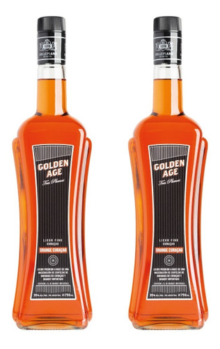 Licor Golden Age Tres Pluma Orange Curacao X750cc X2