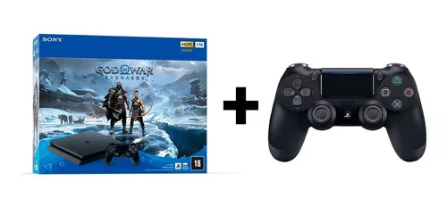 Console Playstation 4 + God of war ragnarok + 2 Controles Sem Fio