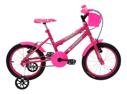 Bicicleta Infantil Aro 16 Passeio Menina Cairu Fadinha Rosa
