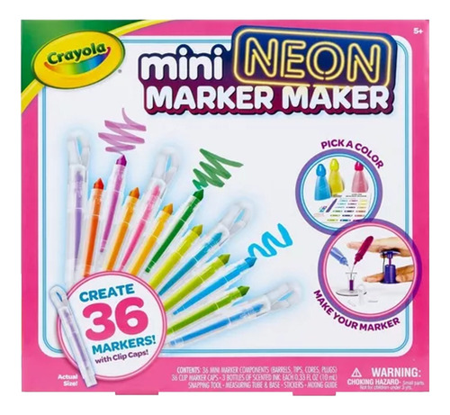 Creador De Plumones Crayola Marker Maker Mini Neon +3 Años