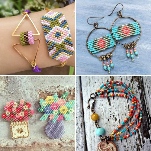 Juego De Cuentas De Vidrio Pulsera 14522 Uds 3mm 24 Colores
